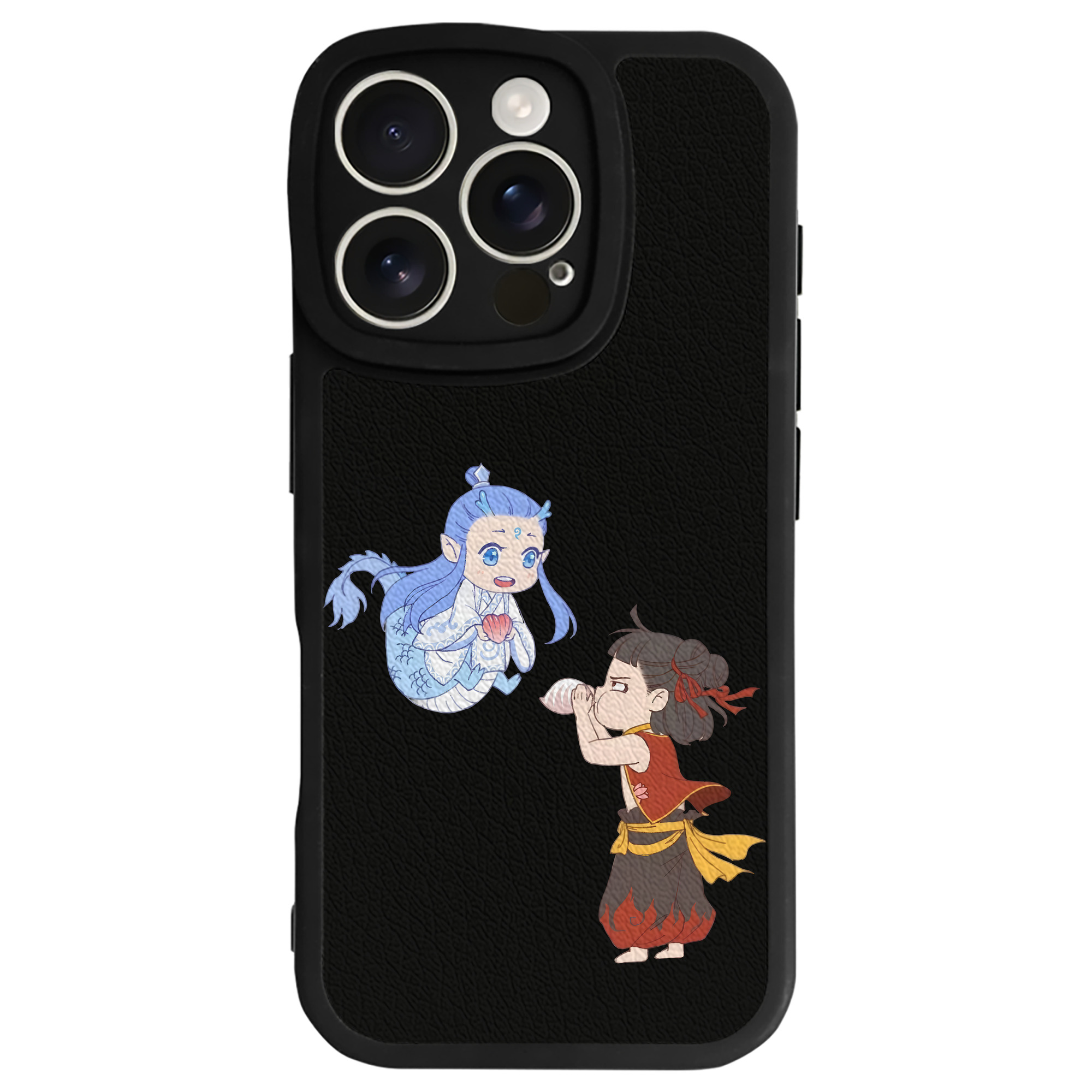 （画像用） Ne Zha 2 ナタ 魔童の大暴れ 【iPhone 16シリーズ対応】シリコンスマホケース（レザー調） 材質：シリコン